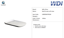 Load image into Gallery viewer, WDI UF soft close seat &amp; cover U9050SWYYB1M
