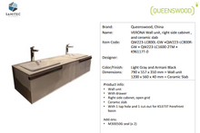 Load image into Gallery viewer, Queenswood Loca vanity 80cm, left cab gloss white QW223LC800L-GW
