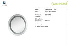 Load image into Gallery viewer, Queenswood mirror with led light Ø90cm QW-YG825
