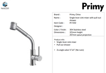 Load image into Gallery viewer, Primy sink mixer swivel with pull-out PF7202
