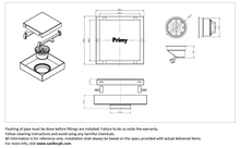 Load image into Gallery viewer, Primy floor drain 100x100mm w/ strainer D106.S
