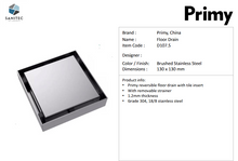 Load image into Gallery viewer, Primy Primy floor drain 130x130 with strainer D107.S
