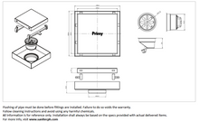 Load image into Gallery viewer, Primy Primy floor drain 130x130 with strainer D107.S
