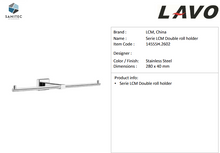 Load image into Gallery viewer, LCM LAVO double roll holder 14555H.2602
