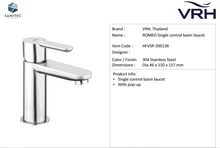 Load image into Gallery viewer, VRH deck single control mixer basin faucet HFVSP-200136

