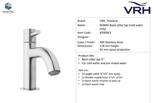 Load image into Gallery viewer, VRH Bonny basin pillar tap B2000K3
