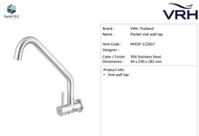 Load image into Gallery viewer, VRH Pocket wall single sink faucet HFESP-1120G7
