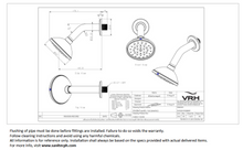 Load image into Gallery viewer, VRH overhead shower 4" with arm S112CDS
