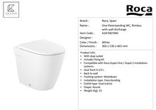 Load image into Gallery viewer, Roca Ona flrstand WC rimless 360x530x465 A347687000
