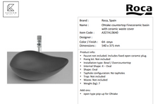 Load image into Gallery viewer, Roca Ohtake Countertop Basin Onyx A327A13640
