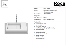 Load image into Gallery viewer, Roca HORIZON countertop basin without overflow A32727500B
