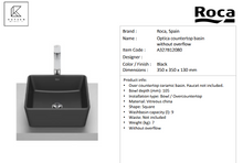Load image into Gallery viewer, Roca OPTICA countertop basin without overflow A327B12080
