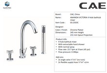 Load image into Gallery viewer, CAE Victoria 4hole Tub Mixer + Hand Shower 03.2503C
