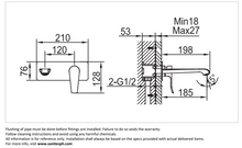 Load image into Gallery viewer, CAE Pescara wall mounted basin mixer Chrome Plated 53.1498C
