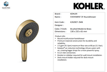 Load image into Gallery viewer, Kohler round handshower Statement 1F K26282T-2MB
