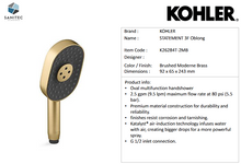 Load image into Gallery viewer, Kohler oblong handshower Statement 3F K26284T-2MB
