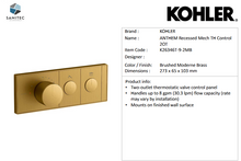 Load image into Gallery viewer, Kohler recess thermo control 20T Anthem K26346T-9-2MB
