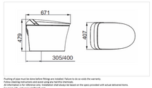 Load image into Gallery viewer, Jomoo smart toilet  671x407x479mm w/cistern ZD7240-SA-IDO305
