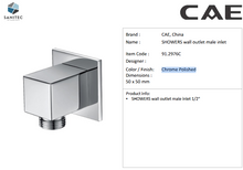 Load image into Gallery viewer, CAE wall outlet with 1/2&quot; male inlet 91.2976C
