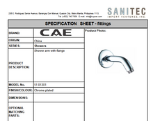 Load image into Gallery viewer, CAE Shower Arm  (L150) 51.01301
