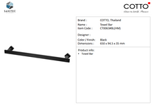 Load image into Gallery viewer, Cotto Twist towel bar 65cm Matt Black CT0063#BL(HM)
