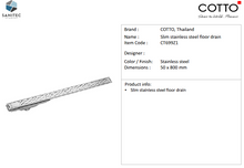 Load image into Gallery viewer, Cotto Stainless Rail Floor Drain 80cm CT699Z1

