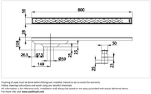 Load image into Gallery viewer, Cotto Stainless Rail Floor Drain 80cm CT699Z1
