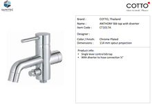Load image into Gallery viewer, Cotto Anthony Wall Tap with Diverter CT1017A
