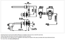 Load image into Gallery viewer, Cotto Alto 2 Hole Wall Mounted Tap CT1114A
