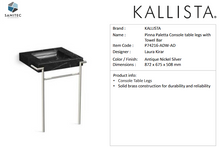Load image into Gallery viewer, Kallista pinna paletta console table legs with towel bar P74216-ADW-AD
