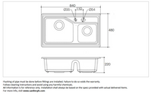 Load image into Gallery viewer, Kohler Indio Smart Divide Large/Medium Self-Rimming Sink K3885T-1S-0
