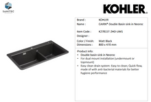 Load image into Gallery viewer, Kohler sink dual mount 2B Cairn K27815T-2HD-UM1
