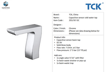 Load image into Gallery viewer, TCK basin tap capacitive DC 6V 201LT67 DC
