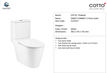 Load image into Gallery viewer, Cotto Simply Connect Two Piece Watercloset C125317

