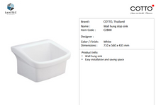 Load image into Gallery viewer, COTTO Wall Hung Slop Sink C2800 + CT6801
