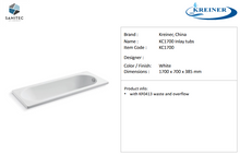 Load image into Gallery viewer, Kreiner inlay tub 1700x700x385mm KC1700
