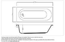 Load image into Gallery viewer, Kreiner inlay tub 1700x700x385mm KC1700
