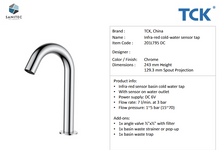 Load image into Gallery viewer, TCK Basin Tap (Sensor at Outlet) DC 6V 201LT95 DC
