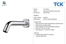 Load image into Gallery viewer, TCK Wall Tap DC 6V 201LT93 DC
