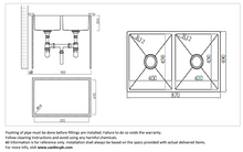 Load image into Gallery viewer, Primy Radius 10 Undermount Double Bowl 2088A
