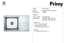 Load image into Gallery viewer, Primy Radius 25 Countertop Single Bowl Right Drain 1092SR
