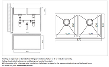 Load image into Gallery viewer, Primy Krupp Undermount Double Bowl 4087F
