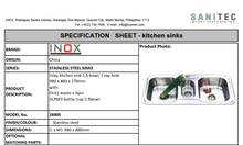 Load image into Gallery viewer, Primy Double Bowl Sink 3002S
