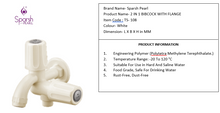 Load image into Gallery viewer, Sparsh Pearl STANDARD 2in1 bib tap w/ flange 15mm white TS-108
