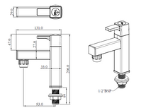 Load image into Gallery viewer, Sparsh Pearl LUDO PINE pillar tap 45 degree LDP-1409
