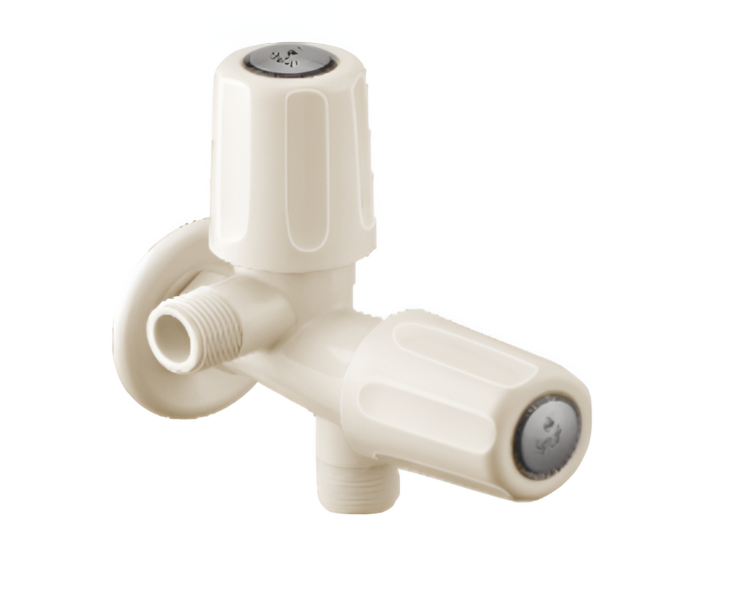 Sparsh Pearl STANDARD 2way angle valve w/ flange 15mm TS-109