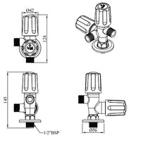 Load image into Gallery viewer, Sparsh Pearl STANDARD 2way angle valve w/ flange 15mm TS-109
