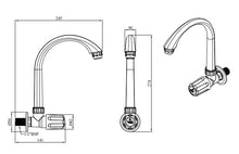 Load image into Gallery viewer, Sparsh Pearl STANDARD swan neck sink tap (W/M) w/ flange 15mm TS-116
