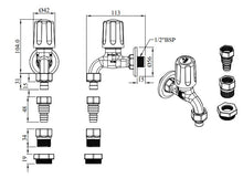 Load image into Gallery viewer, Sparsh Pearl STANDARD washing machine faucet 15mm white TS-124
