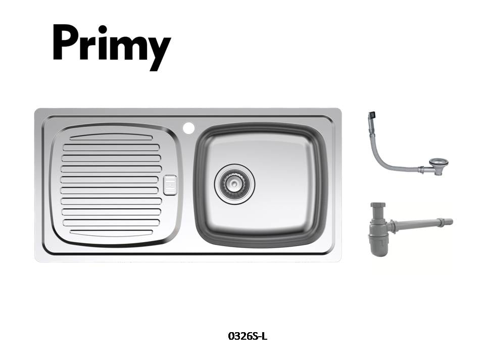 Primy Single Bowl Left Drain 1049S.LD